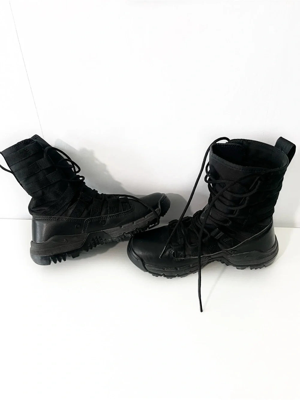 Nike Kids Black High-Top Lace Tactical Boots